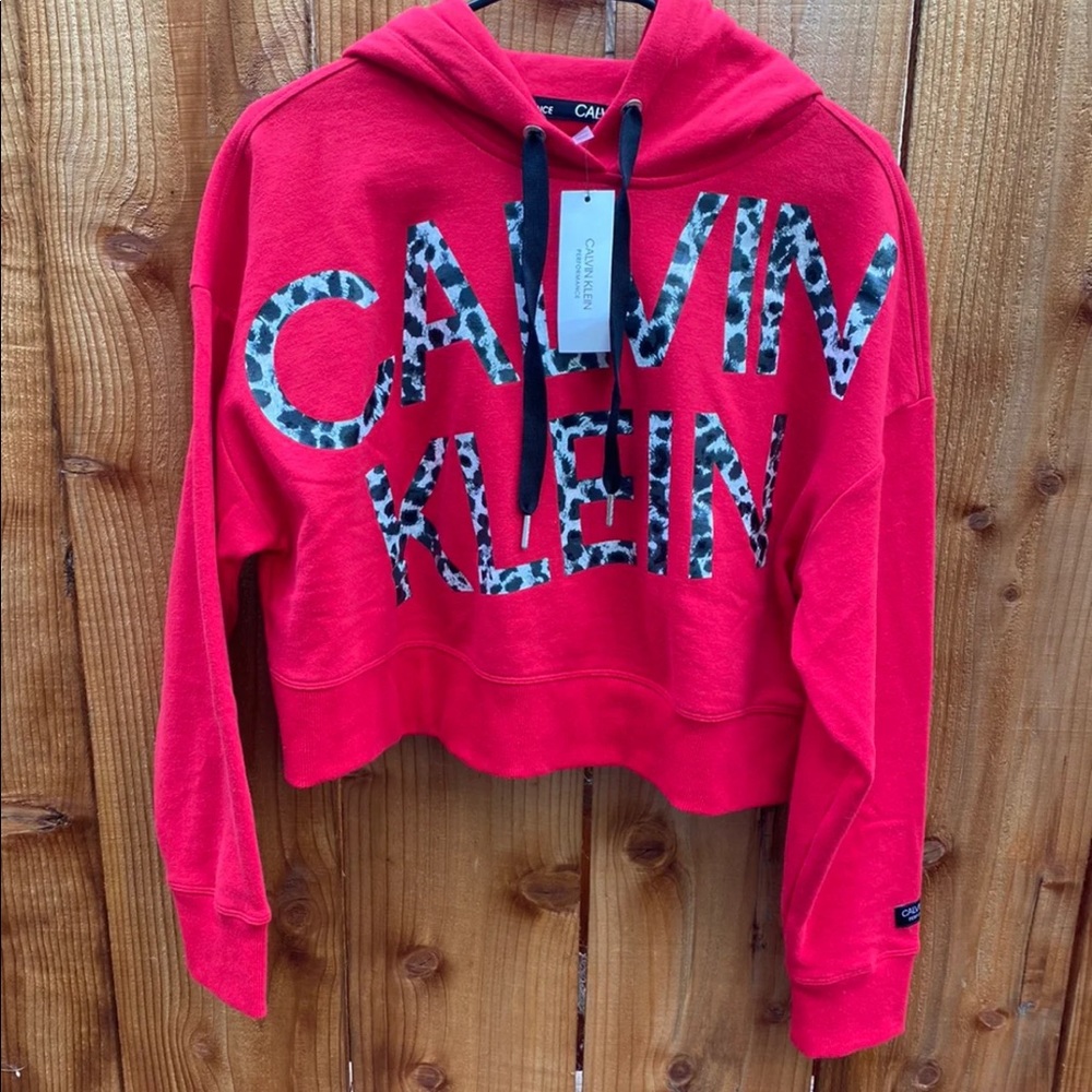NWT Calvin Klein Cropped Hoodie